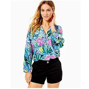 Lilly Pulitzer Callahan Stretch Short in Onyx Size 8